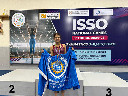 Ahana Shah's Double Triumph: Silver Medals in Beam and Vault at ISSO Games