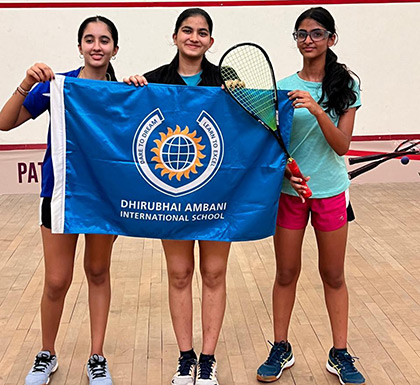 Dais U-17 girls win gold at the ISSO squash championship