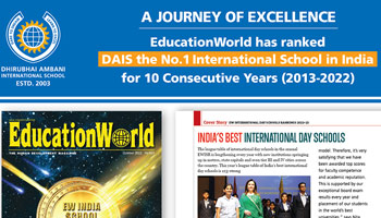 EducationWorld has ranked DAIS the No. 1 International School in India