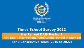 Times School Survey 2022 ranks DAIS the No. 1 'National + International Curriculum' School in Mumbai