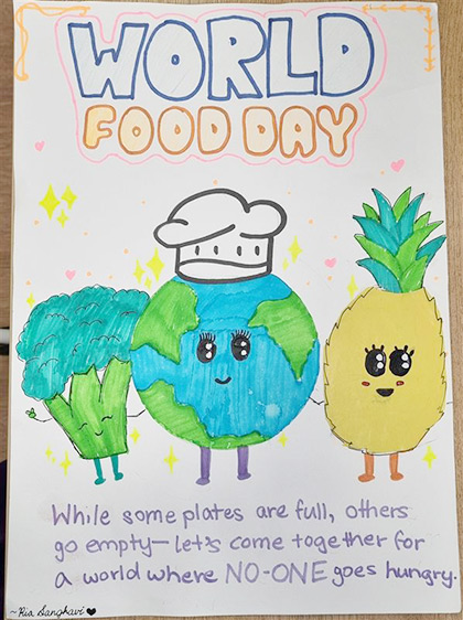 Art Co-curricular Activity by MYP Students at World Food Day 2024